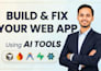 build ai saas web app mvp using cursor, v0, lovable ai tools